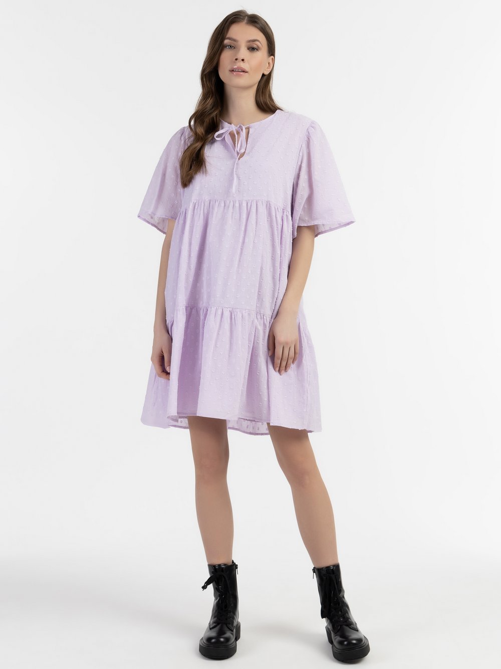 Dreimaster Kleid Damen Baumwolle gepunktet