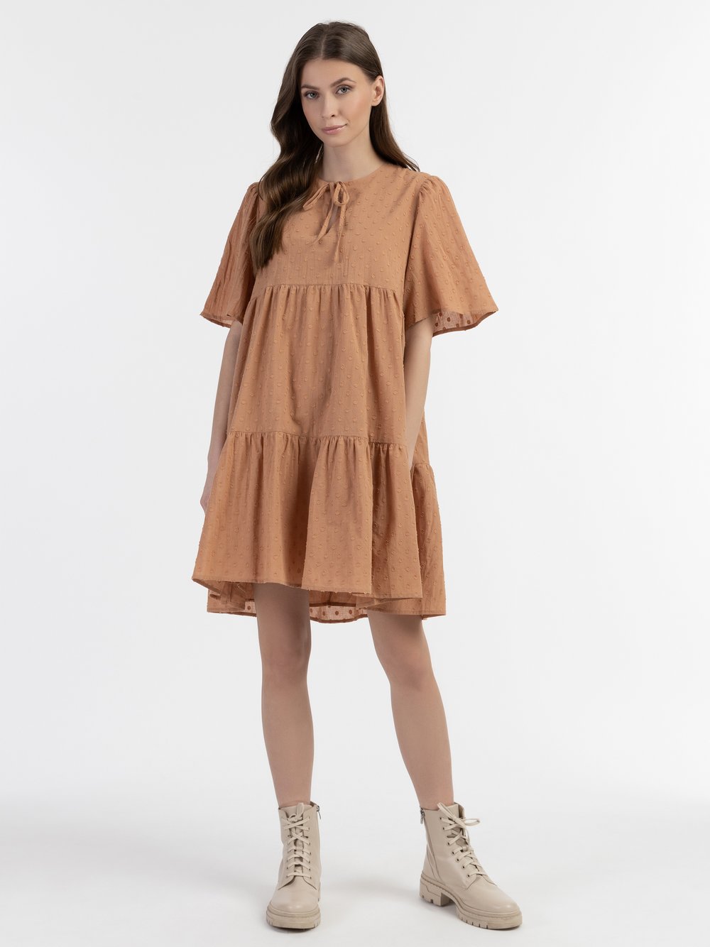 Dreimaster Kleid Damen Baumwolle gepunktet