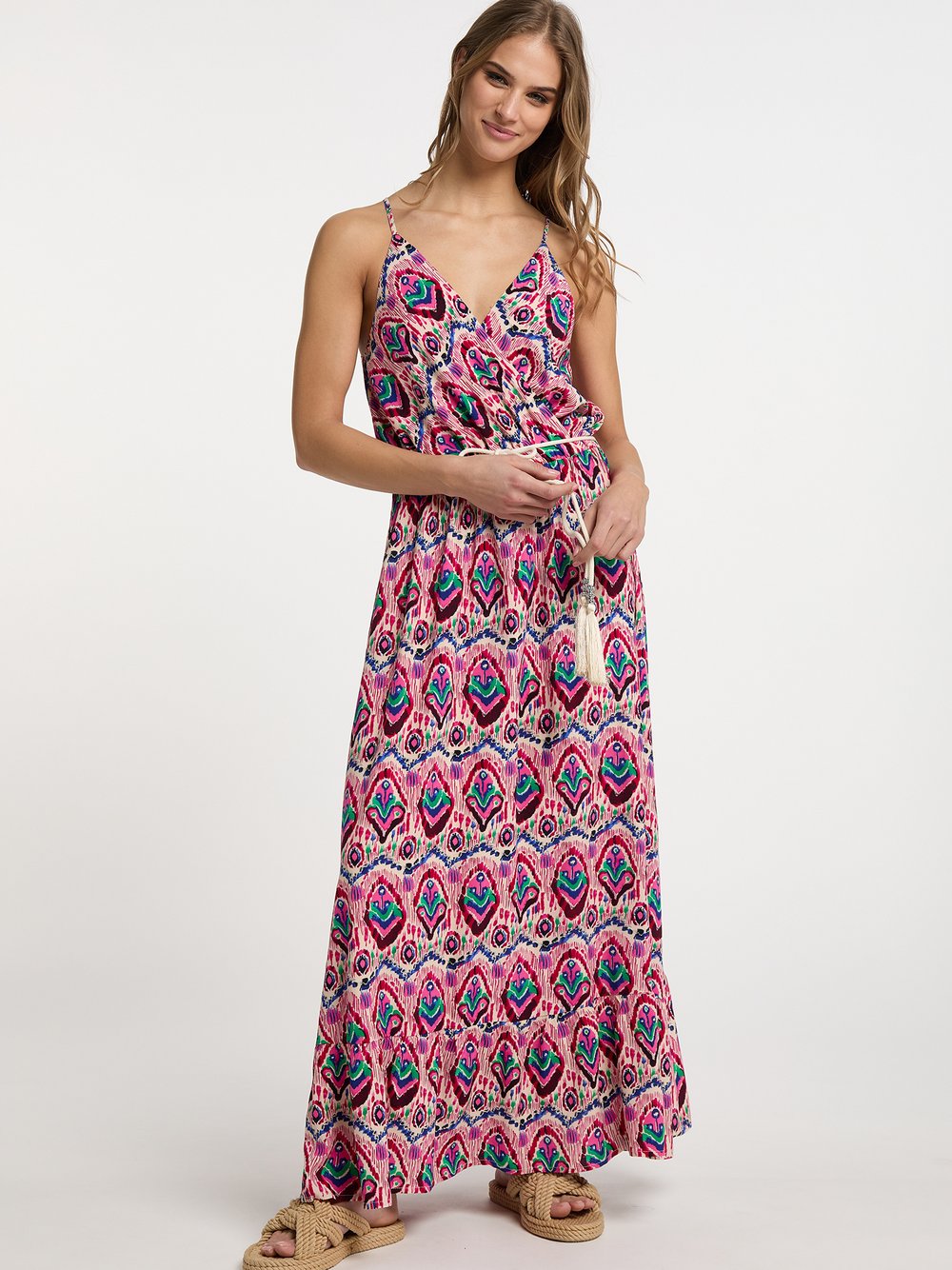 IZIA Maxikleid mit Allover-Print Damen Baumwolle gemustert