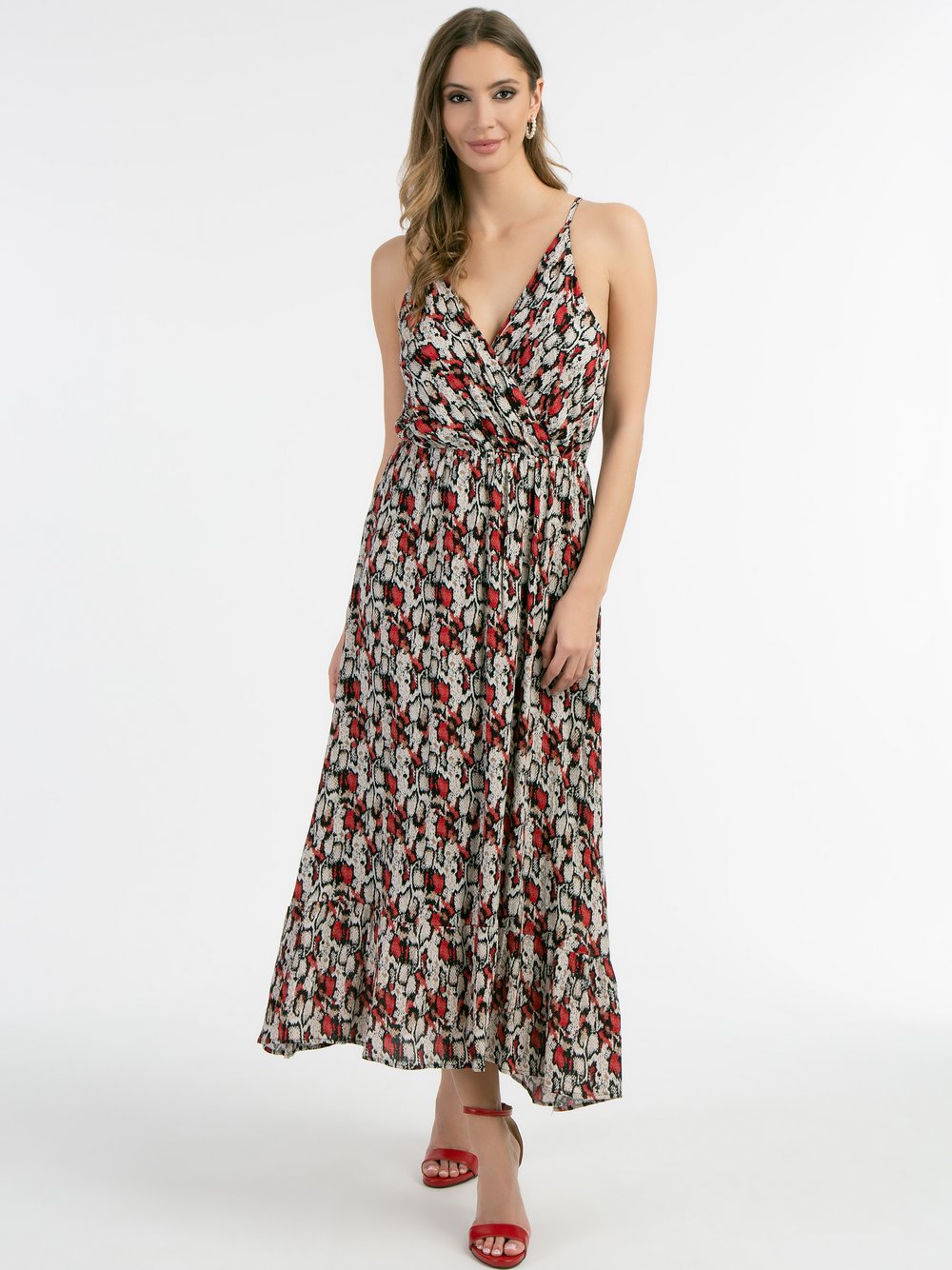 Faina Maxikleid Damen Viskose gemustert