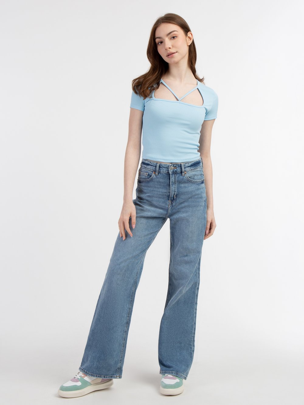 MyMo Rippstrick T-Shirt Damen