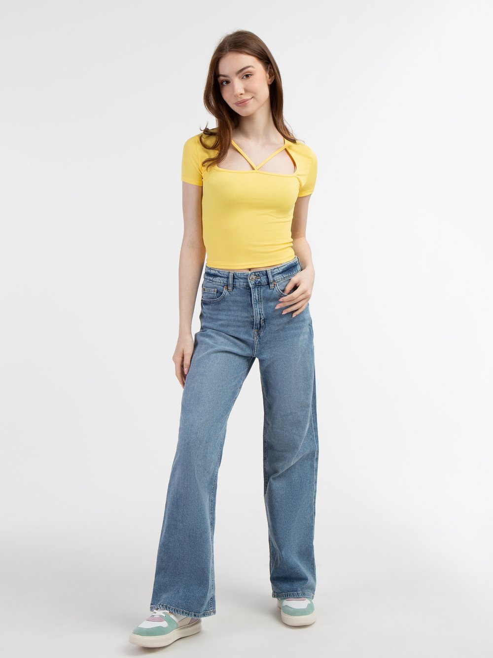 MyMo Rippstrick T-Shirt Damen