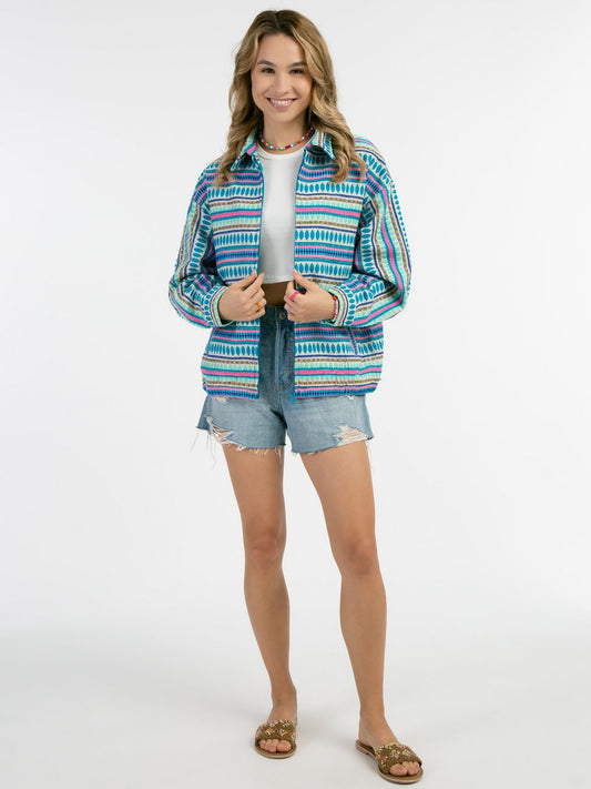 IZIA Oversize Bomberjacke Damen bedruckt