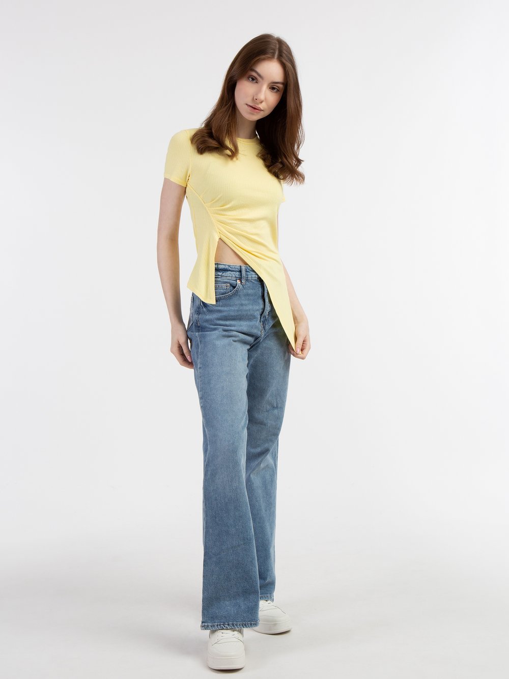 MyMo Jersey-Shirt aus Rippstrick Damen Viskose