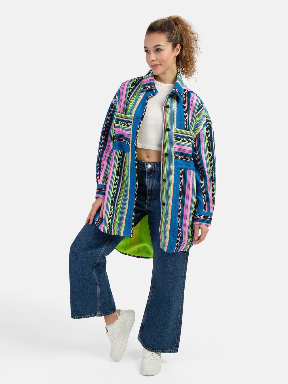 MyMo Hemdjacke Damen bedruckt