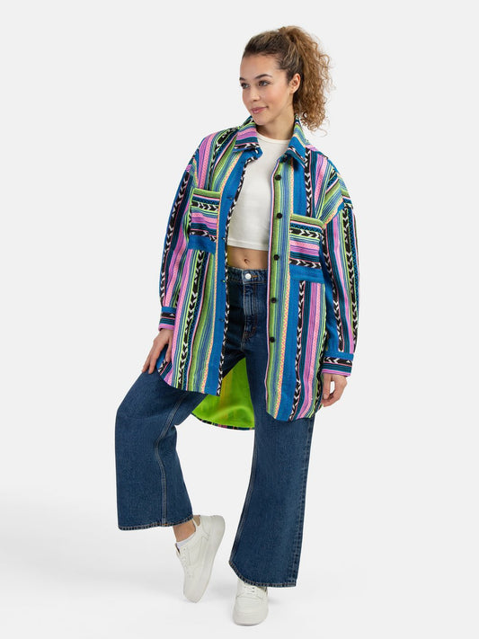 MyMo Hemdjacke Damen bedruckt