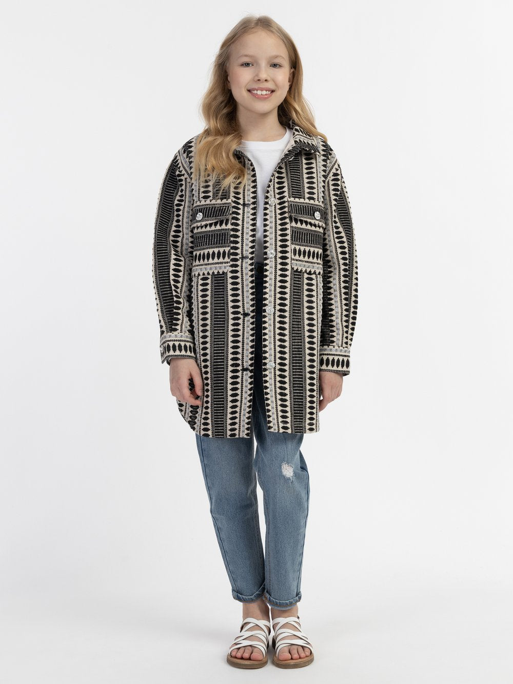 IZIA Hemdjacke Mädchen gemustert