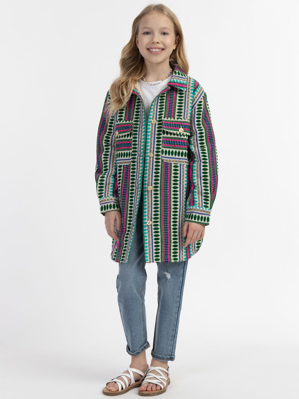IZIA Hemdjacke Mädchen gemustert