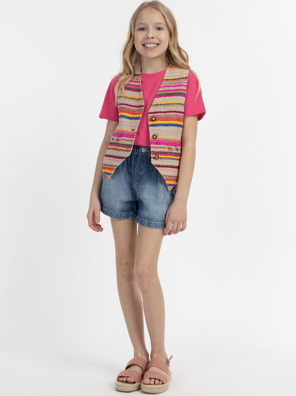 IZIA Weste Mädchen Baumwolle gemustert