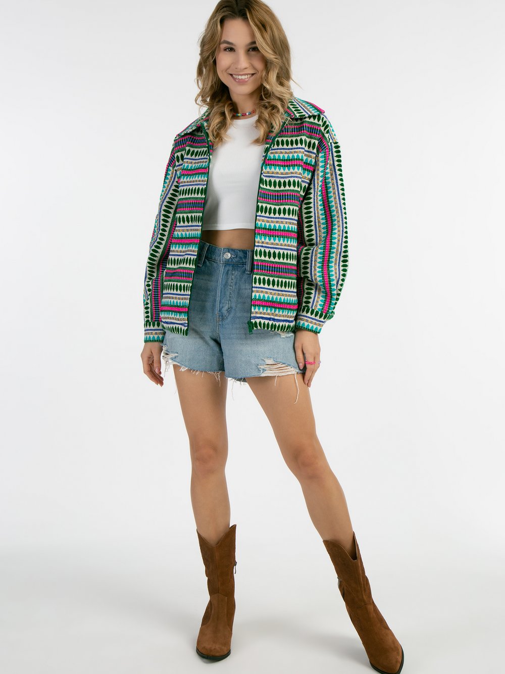 IZIA Oversize Bomberjacke Damen bedruckt