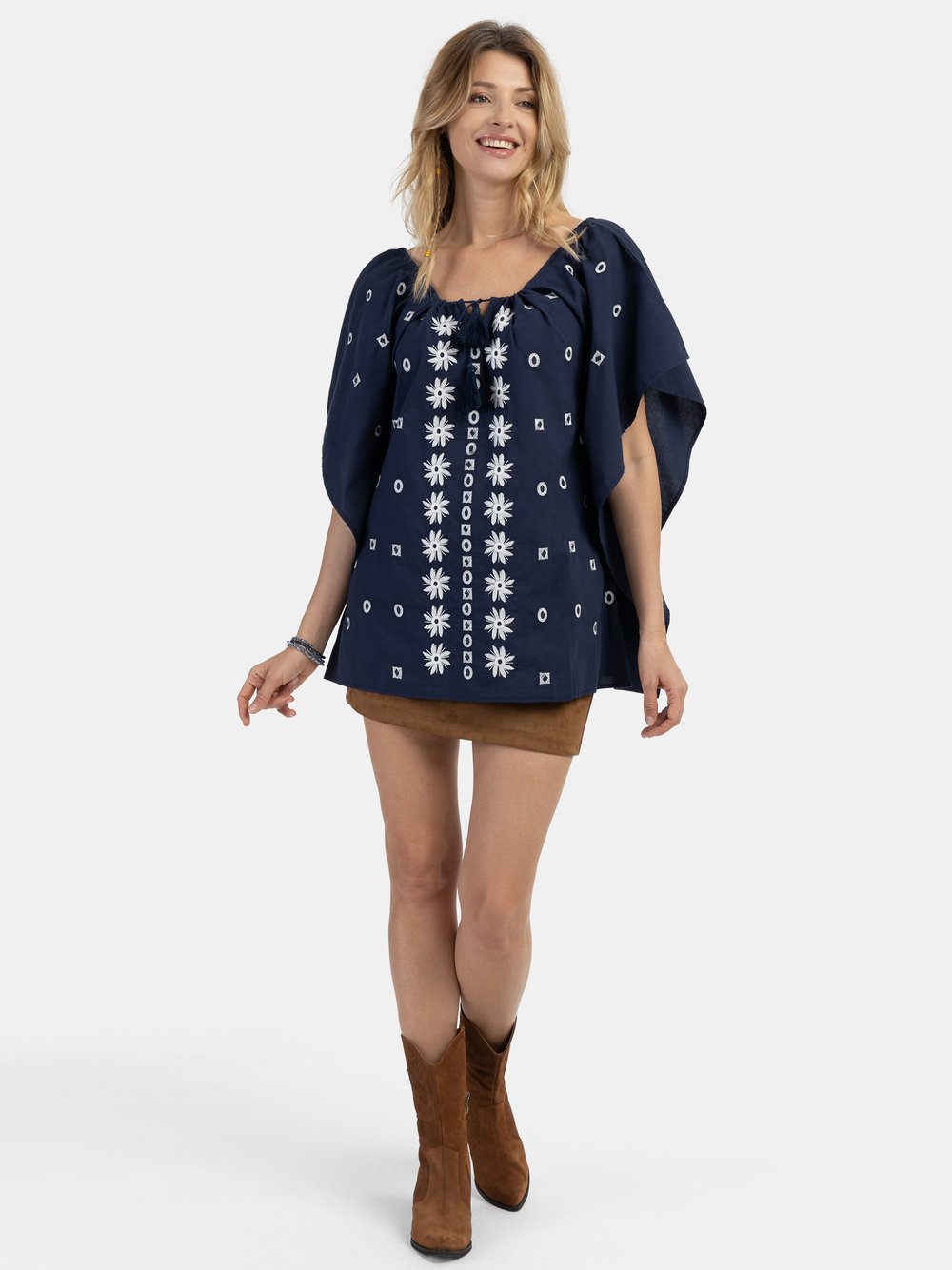 Usha Poncho Damen Baumwolle