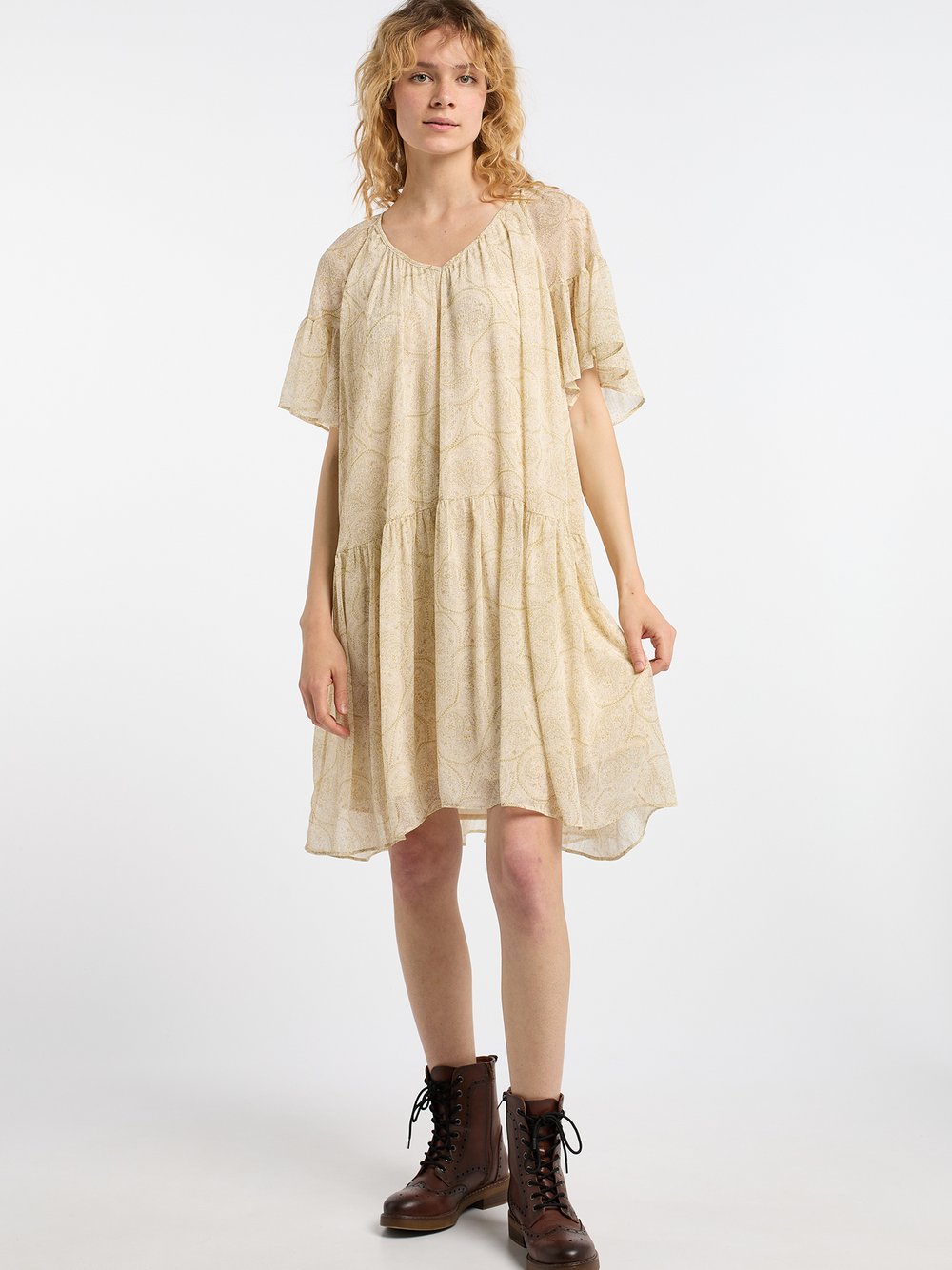 Dreimaster Kleid Damen gemustert