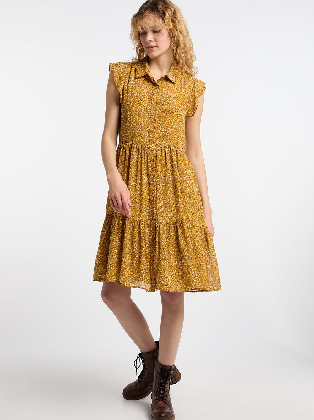 Dreimaster Blusenkleid Damen gemustert
