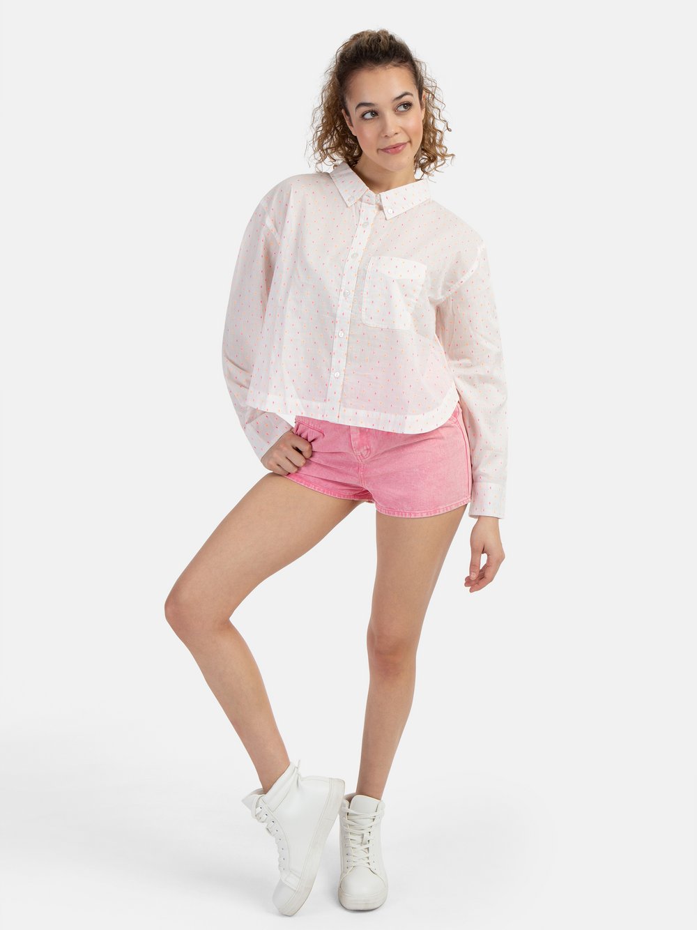 MyMo Hemdbluse Damen gepunktet
