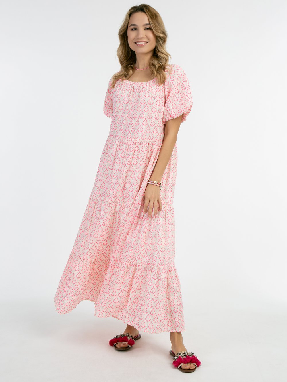 IZIA Kurzes Maxikleid Damen gemustert