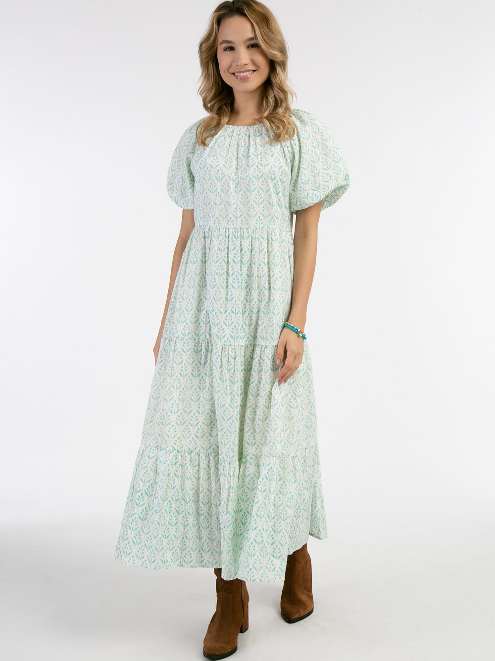 IZIA Kurzes Maxikleid Damen gemustert