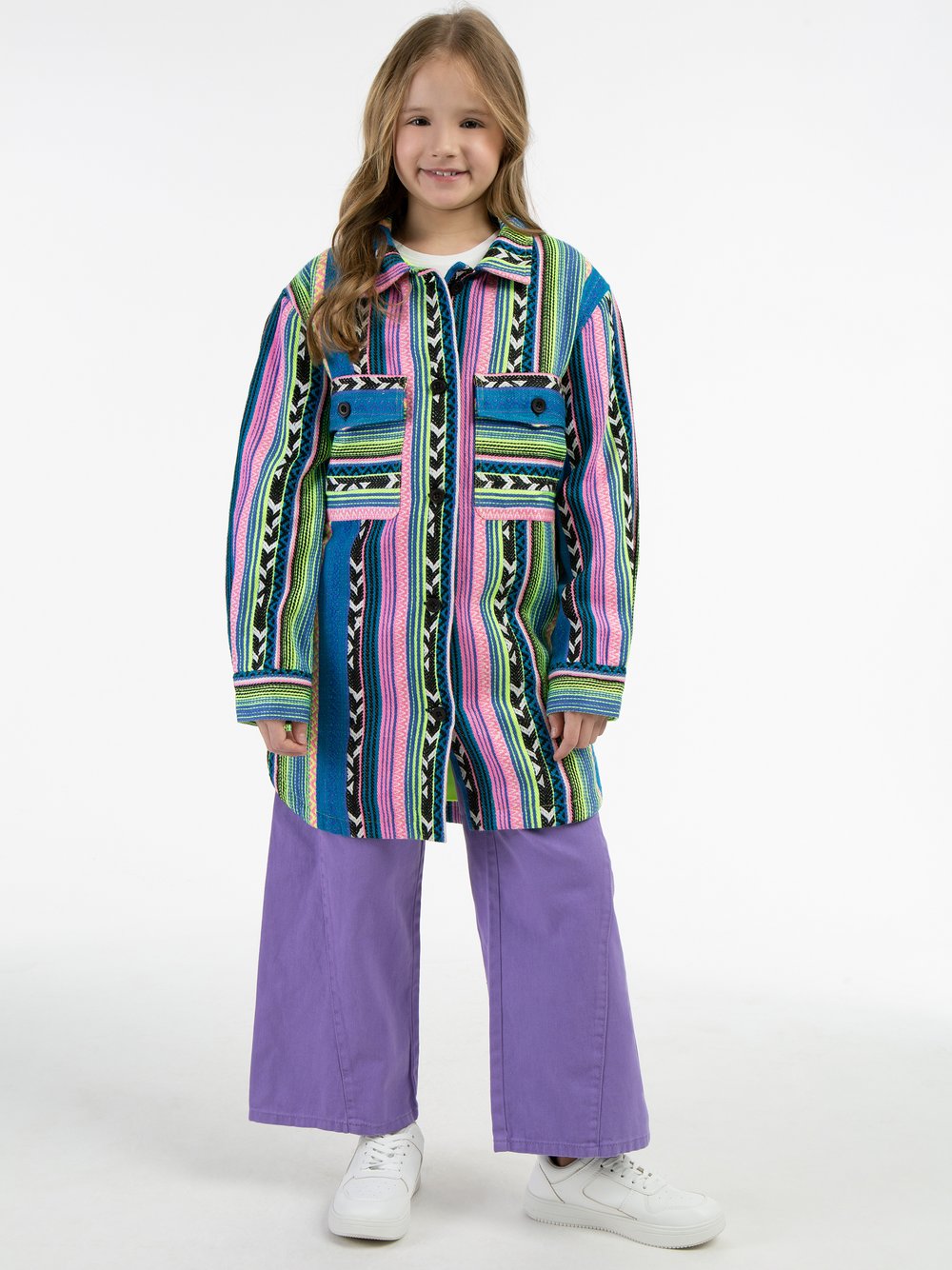 MyMo Hemdjacke Mädchen gemustert