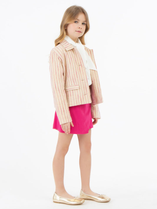 Faina Blazerjacke Mädchen Baumwolle gestreift