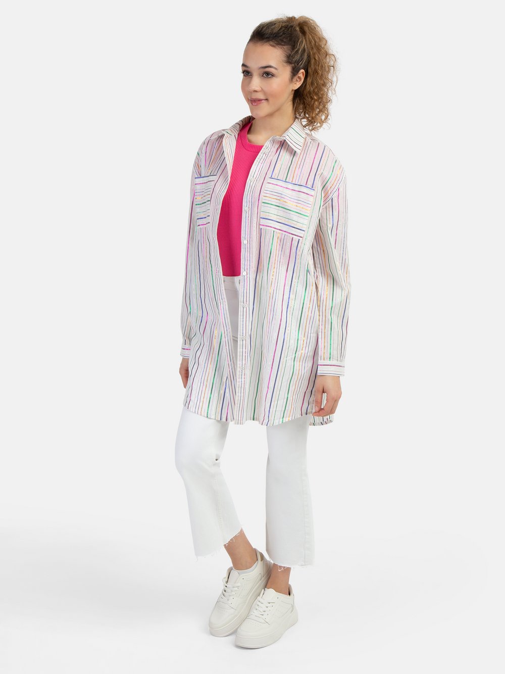 MyMo Hemdblusenkleid Damen gestreift