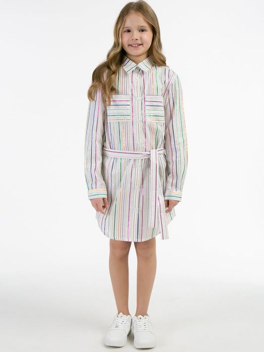 MyMo Hemdblusenkleid Mädchen gestreift