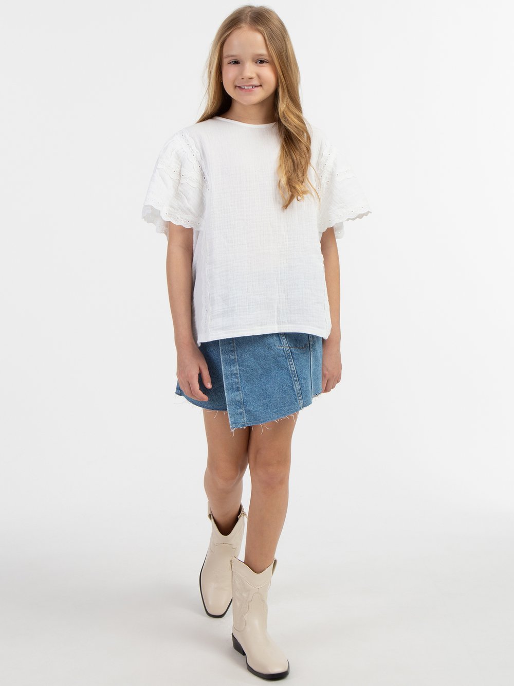 Dreimaster Blusenshirt mit Spitze Mädchen
