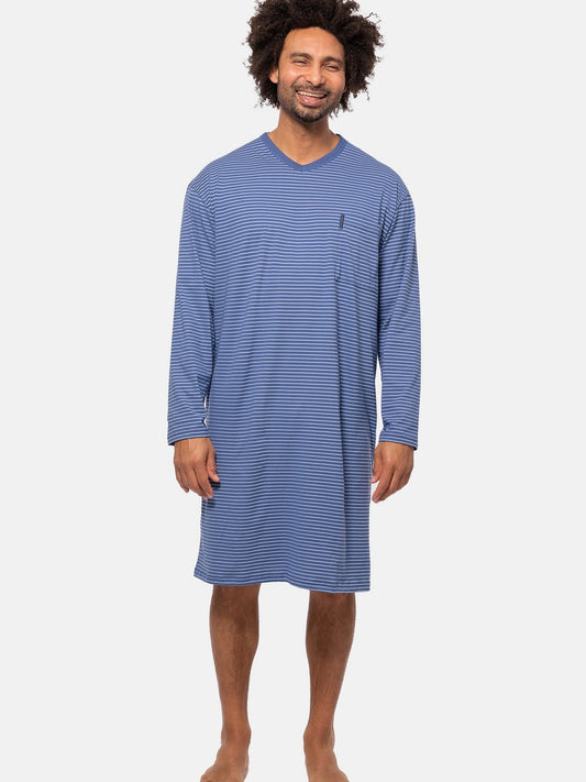 Ammann Nachthemd Herren Baumwolle gestreift