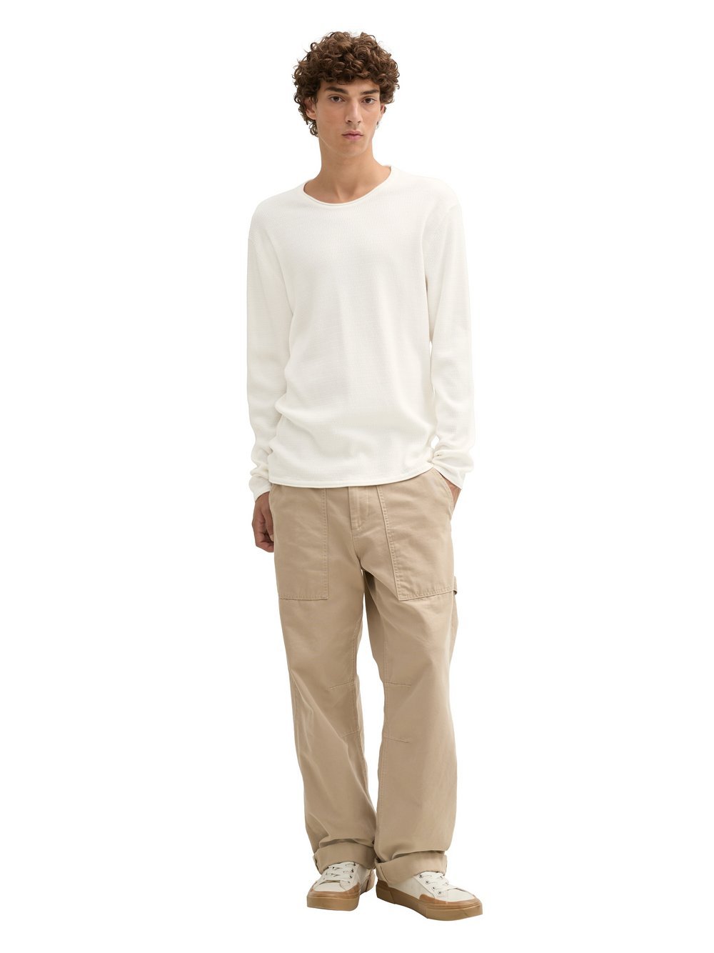 Tom Tailor Denim Strick-Langarmshirt Damen Baumwolle