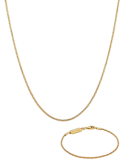 KUZZOI Schmuckset Herren Sterlingsilber