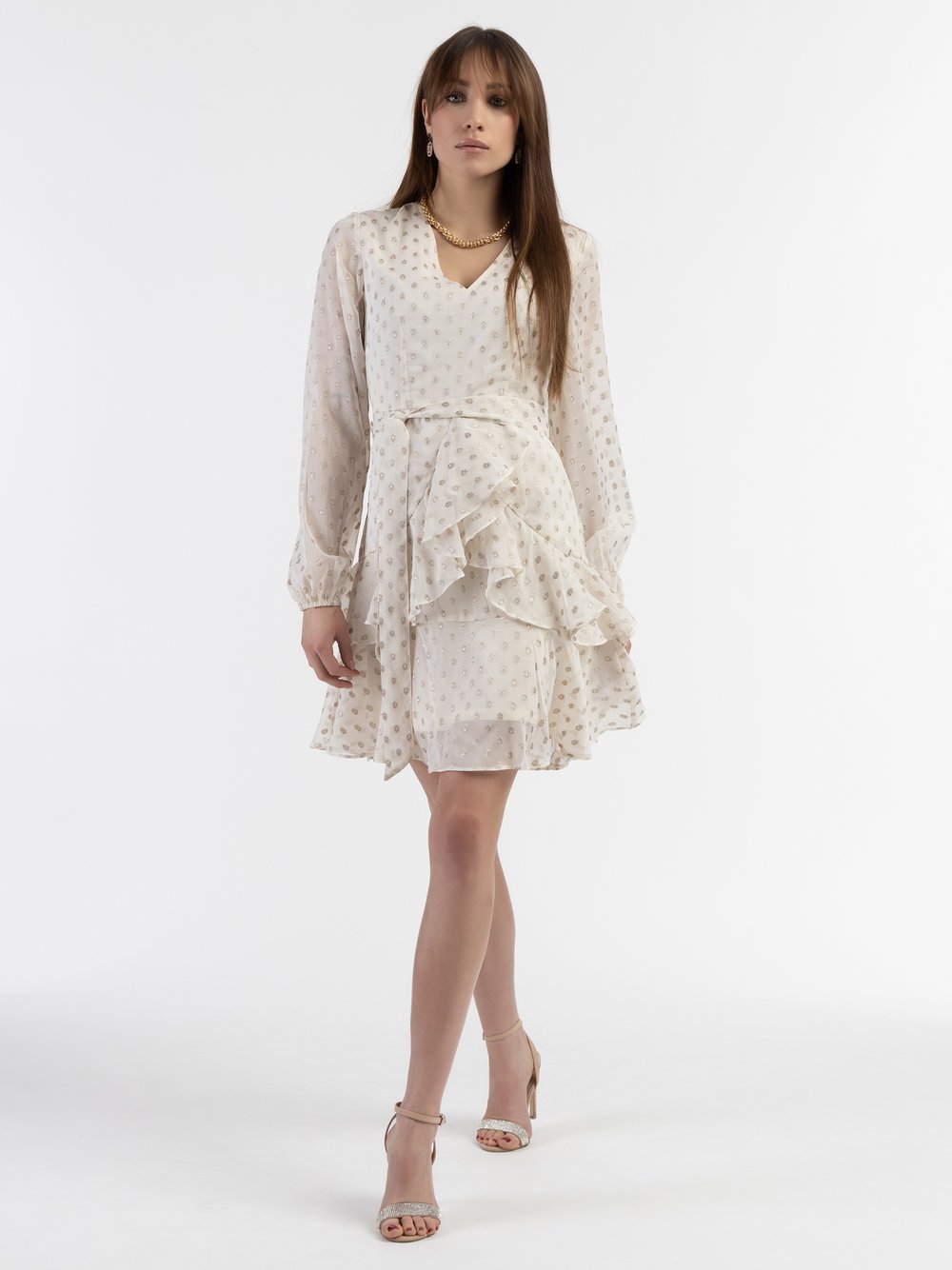 Faina Kleid mit Stickerei Damen gemustert