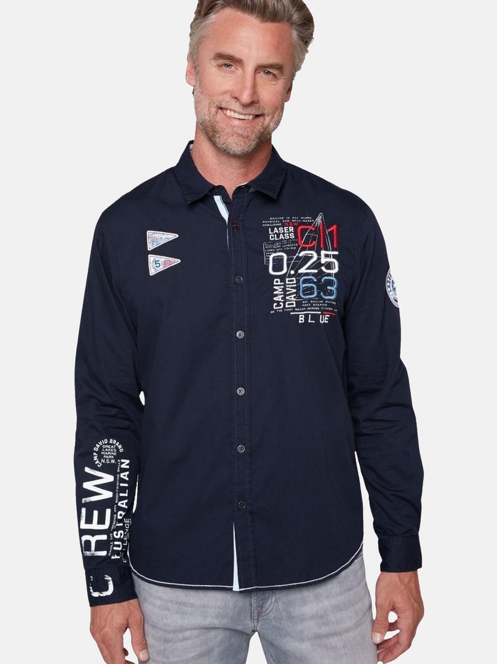 Camp David Hemd Herren Regular Fit Baumwolle