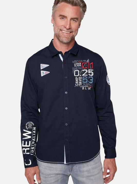 Camp David Hemd Herren Regular Fit Baumwolle