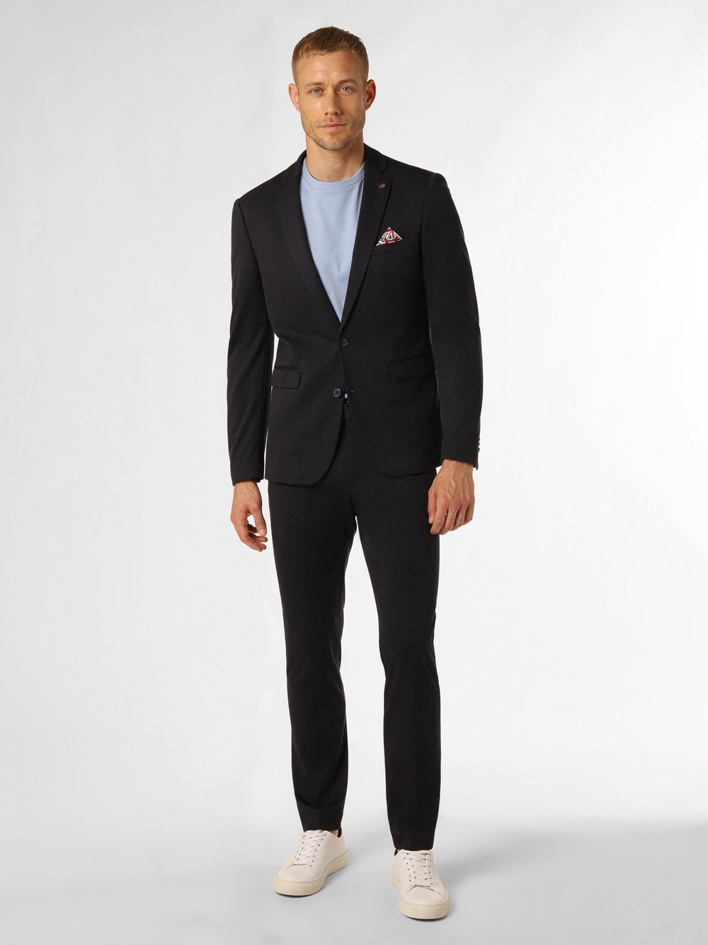 Finshley & Harding London Anzug Herren Slim Fit Viskose meliert