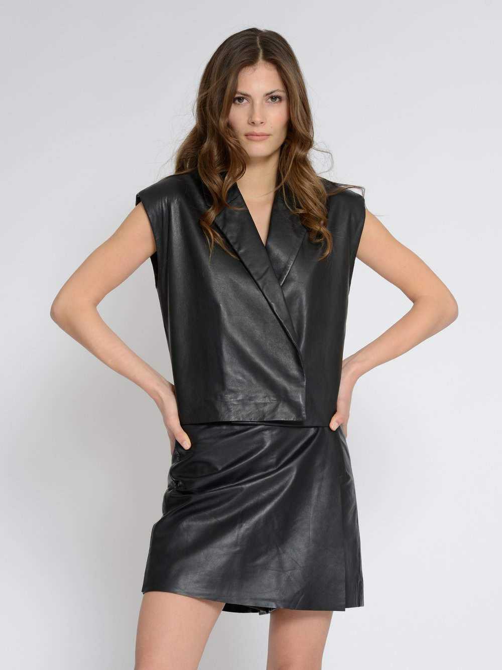 Maze Lederweste Damen