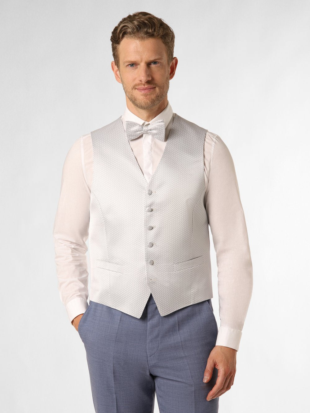 JOOP! Baukasten-Weste Herren Regular Fit Acetat strukturiert