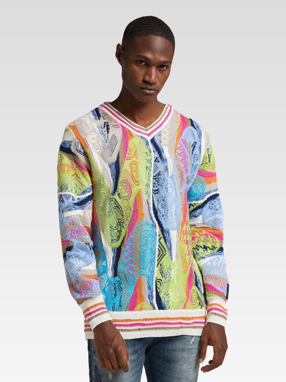 Carlo Colucci Sweatshirt Herren Baumwolle bedruckt