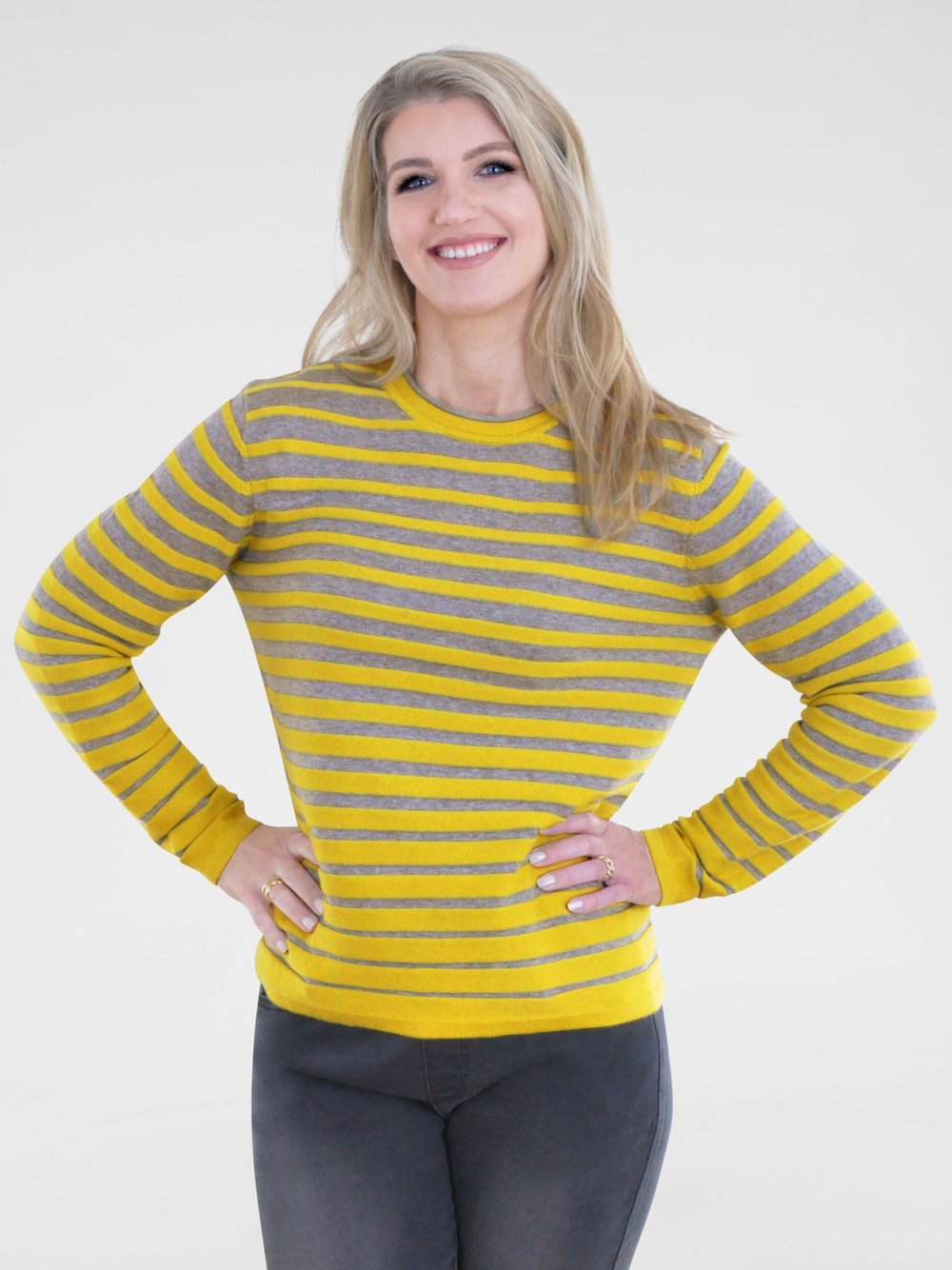 Navigazione Pullover Damen Baumwolle gestreift