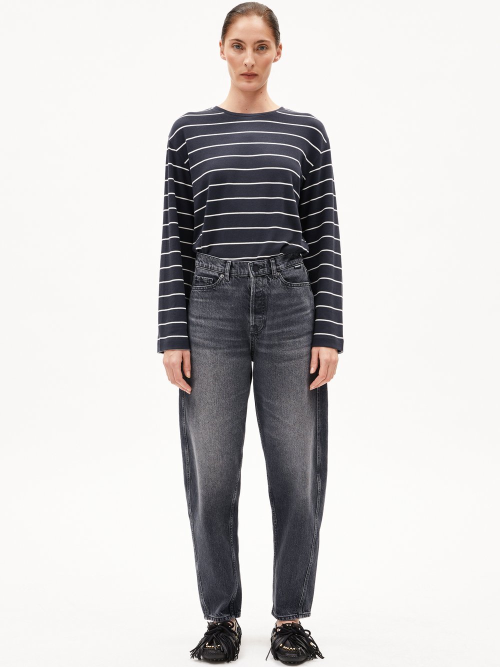ARMEDANGELS Langarmshirt Damen Baumwolle gestreift