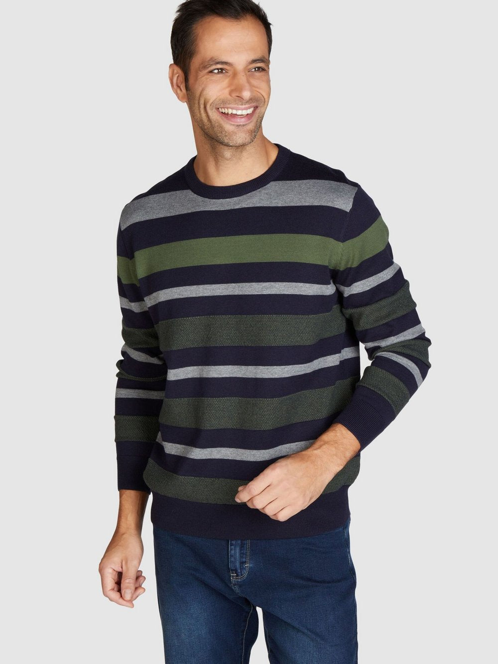 Navigazione Pullover Herren Baumwolle gestreift