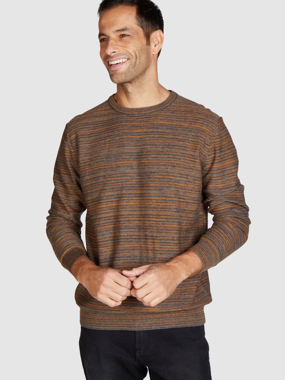 Navigazione Pullover Herren Baumwolle meliert