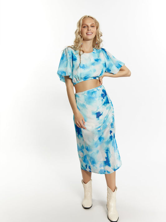 IZIA Bluse mit Batikmuster Damen bedruckt