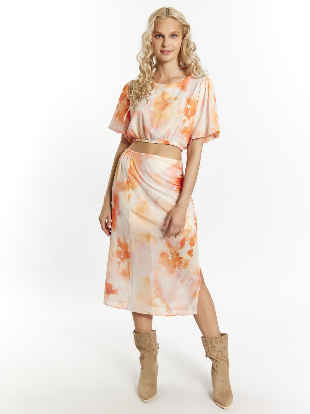 IZIA Bluse mit Batikmuster Damen bedruckt