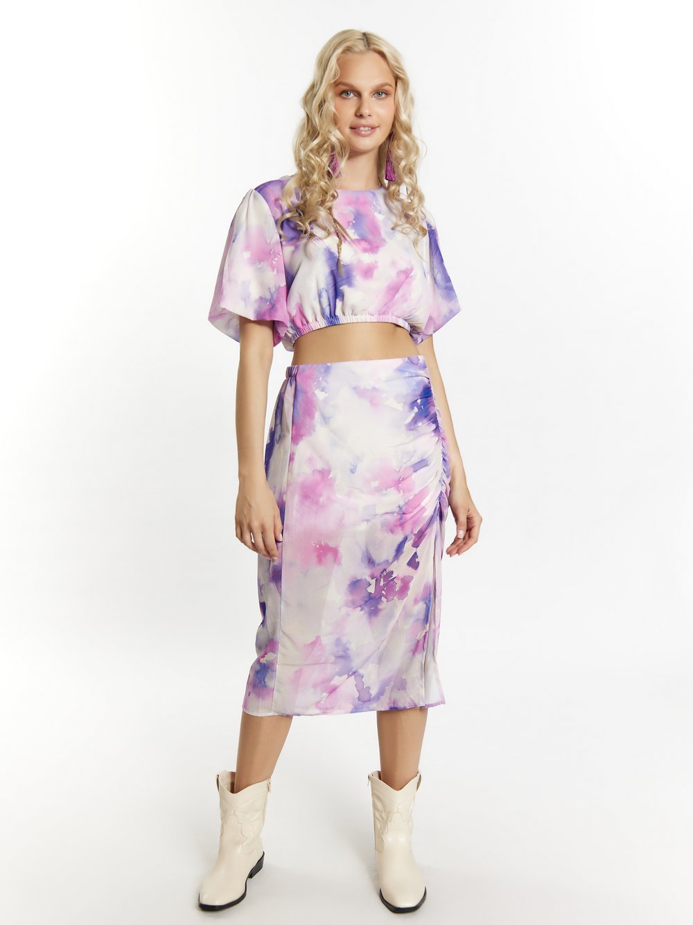 IZIA Bluse mit Batikmuster Damen bedruckt