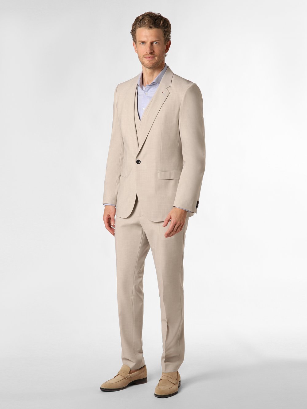 HUGO Anzug Herren Super Slim Fit meliert