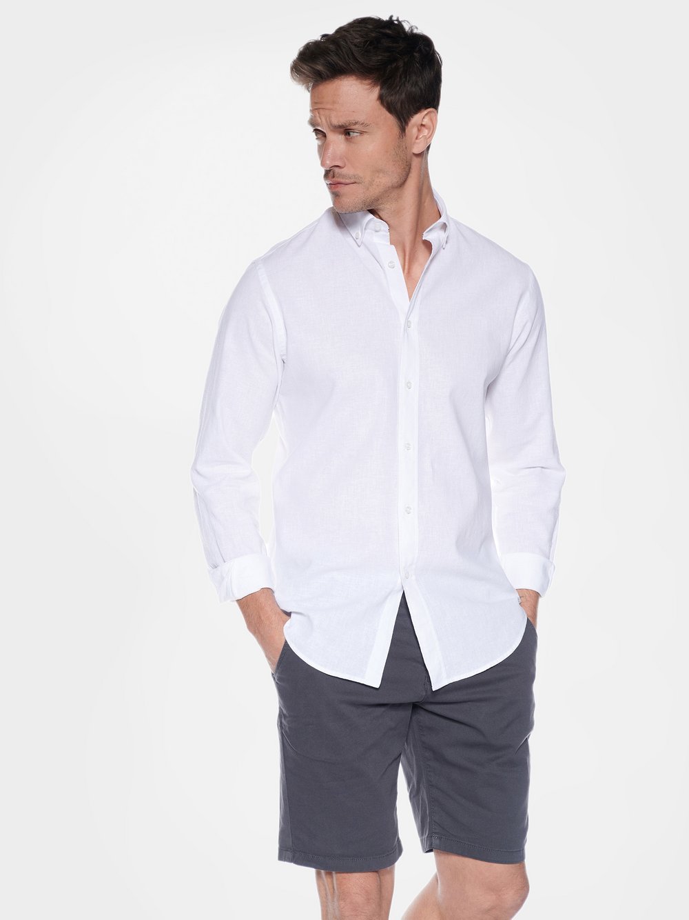 Steffen Klein Leinenhemd Herren Modern Fit