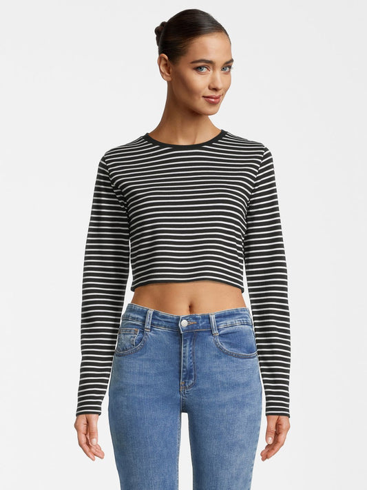 Vestino Langarmshirt Damen Viskose gestreift