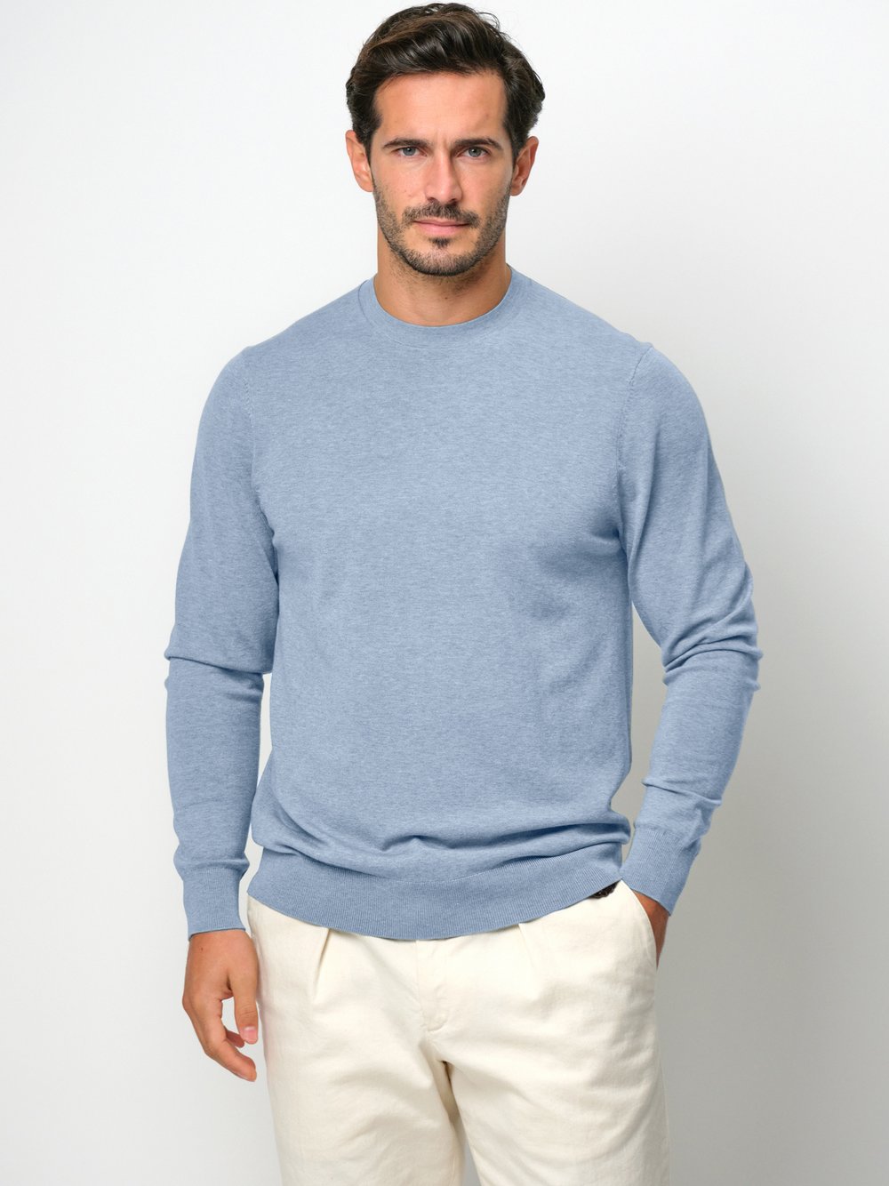 Profuomo Pullover Herren Baumwolle meliert