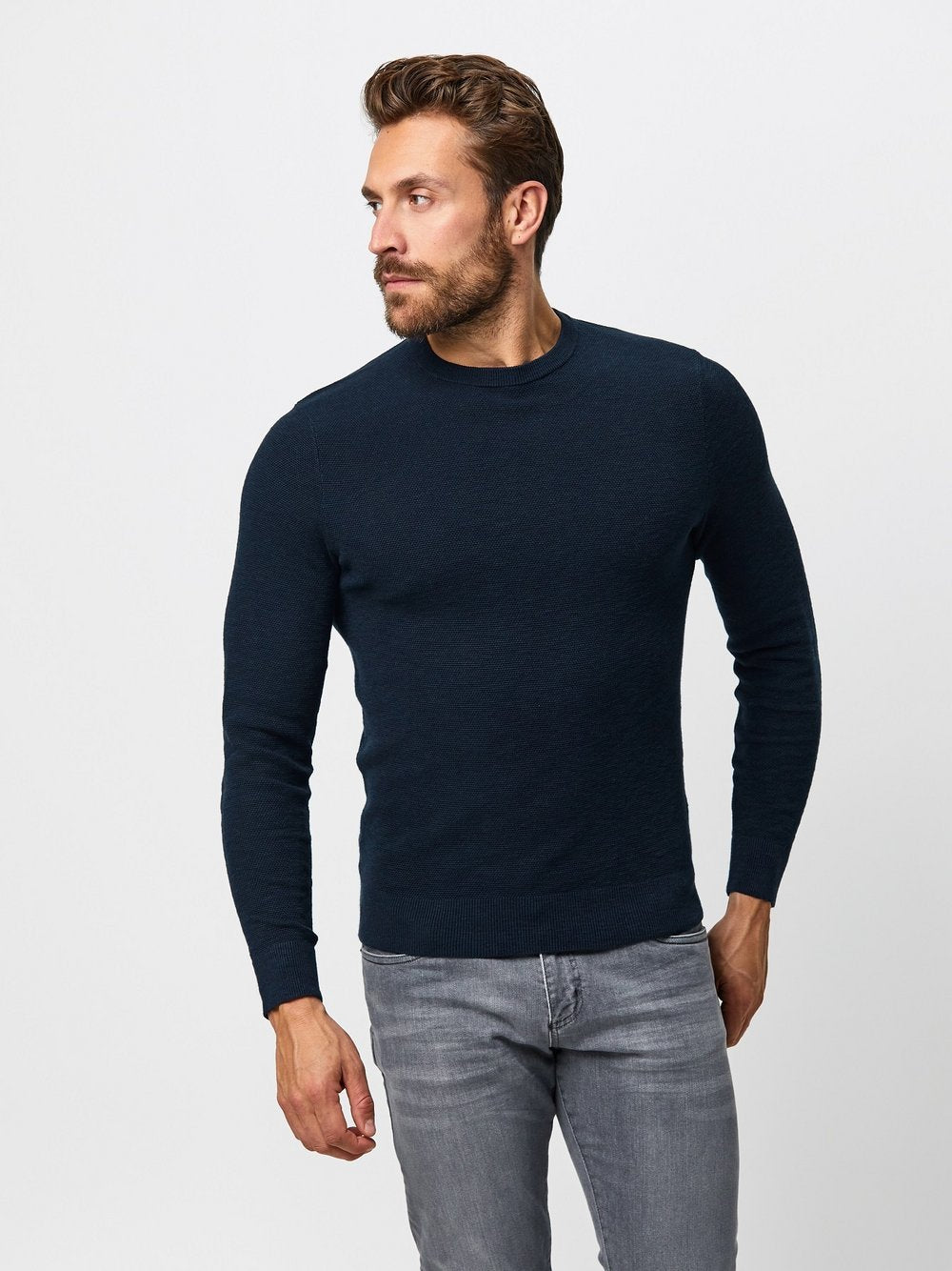 Profuomo Pullover Herren Baumwolle meliert