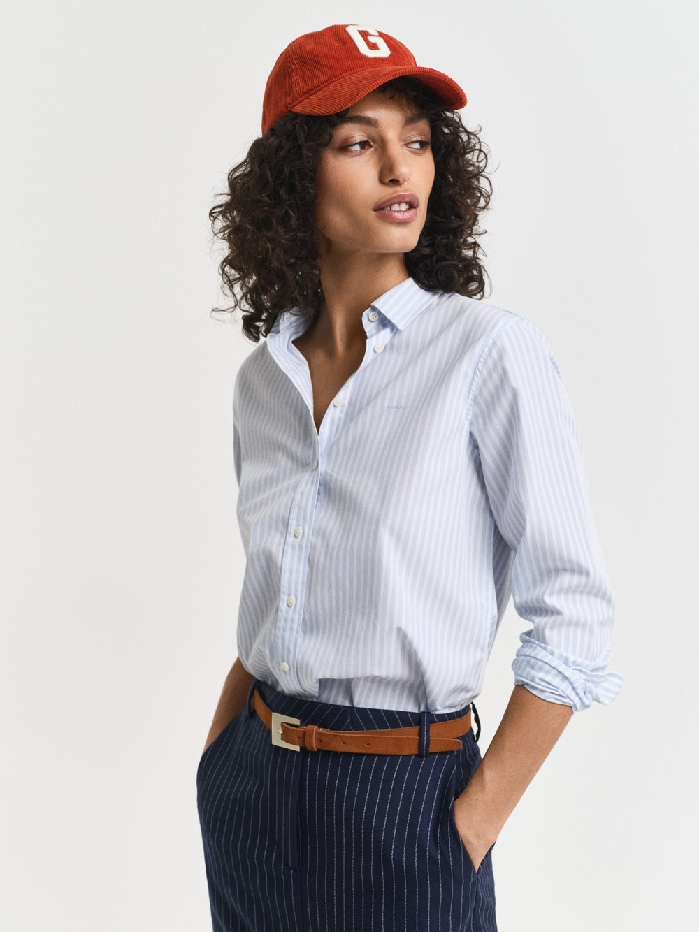 Gant Hemdbluse Damen Baumwolle gestreift