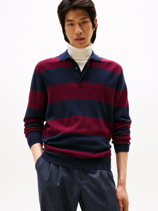 Tommy Hilfiger Wollpullover mit Kaschmir-Anteil Herren Wolle gestreift