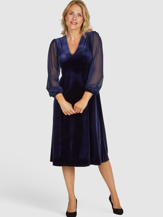 Kleo Abendkleid Abendkleid aus Samt Damen